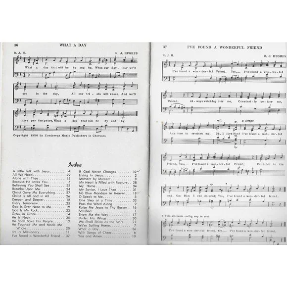 Zondervans Gospel Songs and Choruses Volume 2 Songbook Hughes 1956 Softcover - Picture 4 of 4